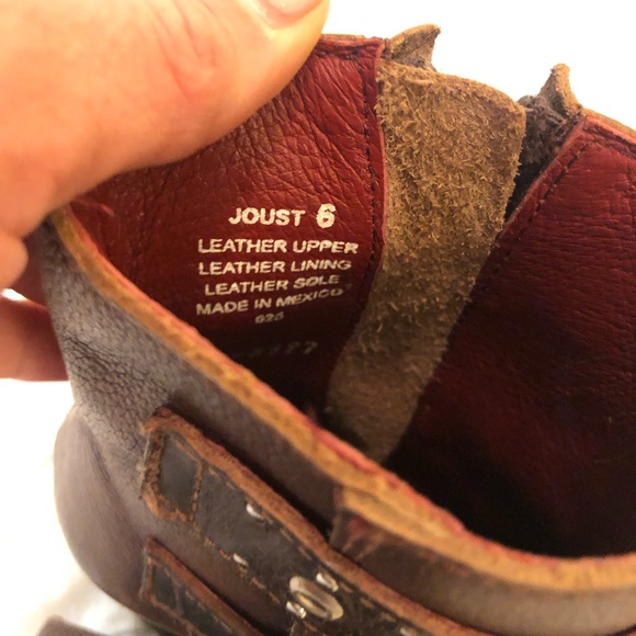 Free Bird leather buckles joust boots, brown, EUC - Picture 6 of 10